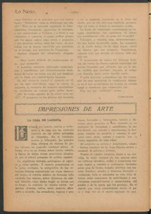 Impresiones de arte : La casa de Larreta