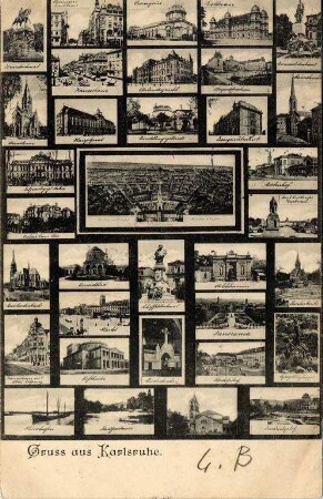 Postkartenalbum. "Gruss aus Karlsruhe"