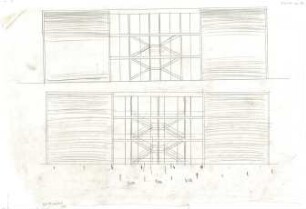 Schneider - Esleben, Paul; Düsseldorf, Rolandstr. 40; Rolandschule - Entwurf: Treppenhaus (Ansicht)