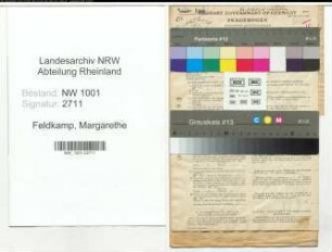 Entnazifizierung Margarethe Feldkamp, geb. 15.05.1888 ()