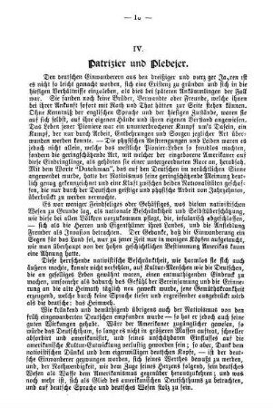 IV. Patrizier und Plebejer.