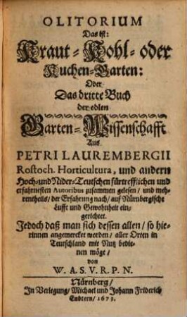 Die edle Garten-Wissenschafft, 2