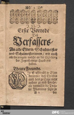 Erste Vorrede Deß Verfassers [...].