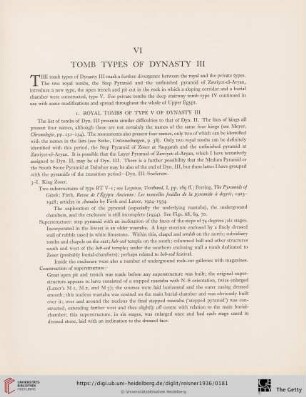 VI. Tomb types of Dynasty III
