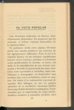 El voto popular