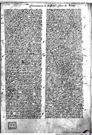 Commentarium magnum in Aristotelis de anima libros (frg.). De substantia orbis (frg.) - BSB Clm 14070 a