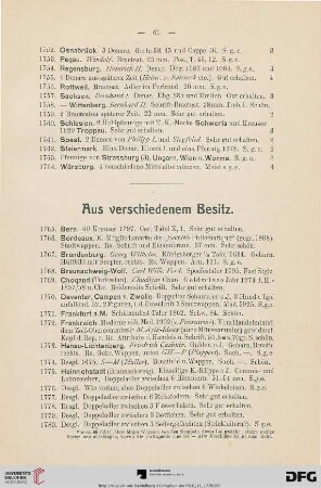 Aus verschiedenem Besitz (Nr. 1765-1810)