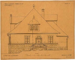 Fischer, Theodor; Schweinfurt (Bayern); Haus Wirsing - Ostseite (Aufriss)