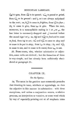 Chapter IX. On the Syntax.