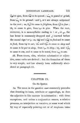 Chapter IX. On the Syntax.