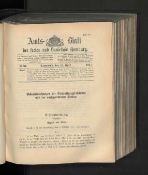No. 99, 21. April 1917