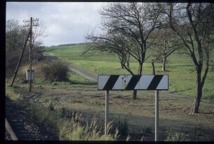 Haltepunkttafel des Hp. Ostelsheim in km 32+800