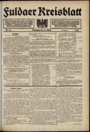 Ausgabe vom Dienstag, den 16. März 1915.