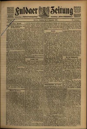 Zweite Ausgabe vom Dienstag, den 08. September 1908.