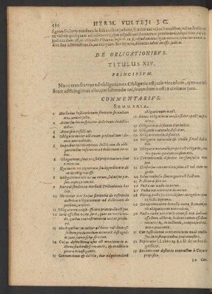 De Obligationibus. Titulus XIV.