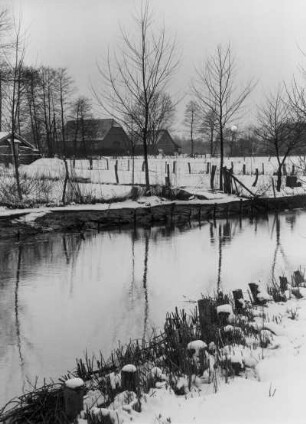 Niedersachsen. Landschaft an der Luhe im Winter