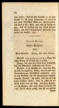 Letzte Scene. [Dritter Act.]