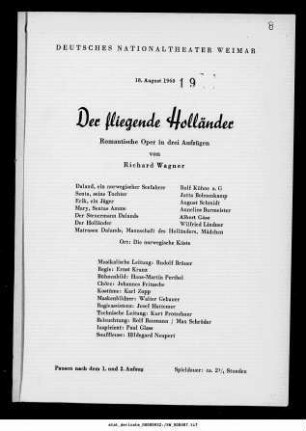 Der fliegende Holländer