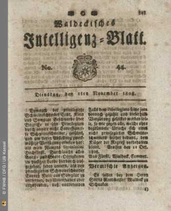 No. 44. Dienstag, den 1ten November 1808