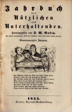 Jahrbuch des Nützlichen und Unterhaltenden. 21. 1855