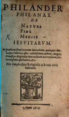 De natura, fine, mediis Jesuitarum