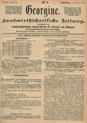 Siebzigster Jahrgang. No. 4. Insterburg, 23. Januar 1902.