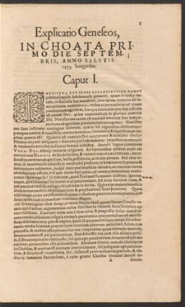 Explicatio Geneseos ...