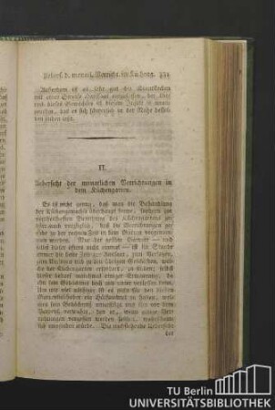 II. Überhaupt der monatlichen Verrichtungen in dem Küchengarten.