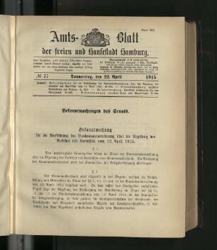 No. 77, 22. April 1915