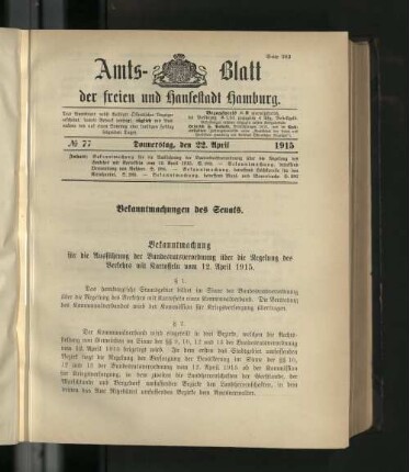 No. 77, 22. April 1915
