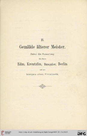 B. Gemälde älterer Meister (Nr. 75-151)