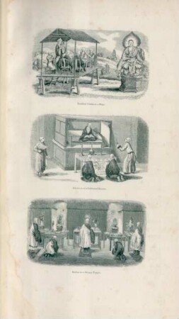 Buddhist Priests on a stage, ...