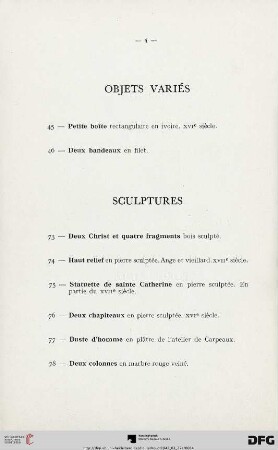 Objets variés (Nr. 45-46)