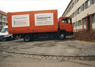 Dresden-Seidnitz, Winterbergstraße. Sanierung der Wohnsiedlung durch die Firma Alpine Holding, aufgenommen 1999