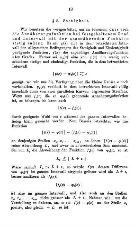 § 5. Stetigkeit