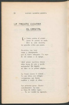 La frente contra el cristal