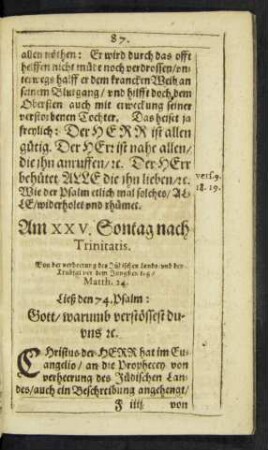 Am XXV. Sontag nach Trinitatis.