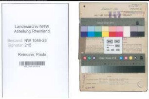 Entnazifizierung Paula Reimann , geb. 24.07.1899 (Postsekretaerin)