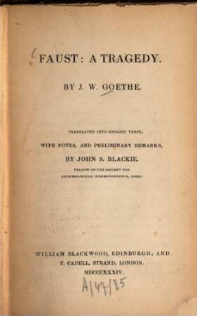 Faust : A tragedy