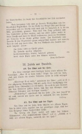 III. Fabeln und Parabeln