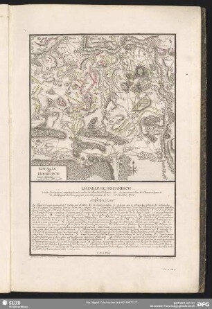 Bataille De Hochkirch. entre les troupes impériales aux ordres du Maréchal Daun et les prussiens sous le Commendement de Sa Majesté le Roi, gagnee par les premiers le 14 d'Octobre 1758