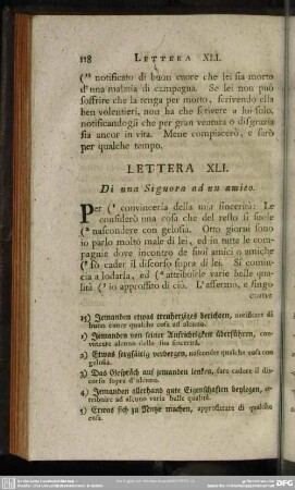 Lettera XLI. Di una Signora ad un amico