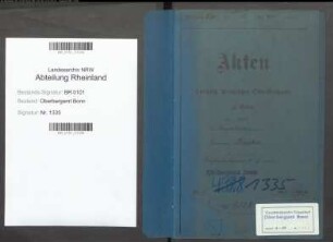 Borchers; Hermann, Bergbaubeflissener; Prüfungs- u. Personalakten Band 1