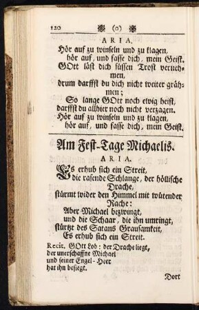 Am Fest-Tage Michaelis.