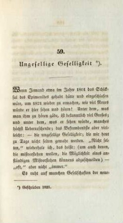 59. Ungesellige Geselligkeit