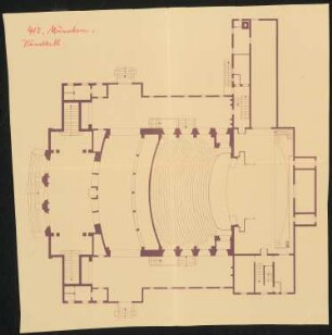 Künstlertheater, München: Grundriss 1:100