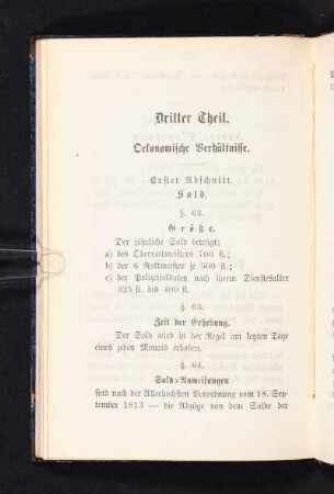 Dritter Theil. Oekonomische Verhältnisse.