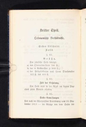 Dritter Theil. Oekonomische Verhältnisse.