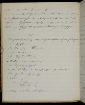 § 8. Uniformisierung der algebraischen Gleichungen.