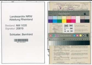 Entnazifizierung Bernhard Schlueter , geb. 29.08.1888 (Angestellter)
